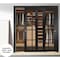 Sartodoors Sliding Closet Bypass Doors, Felicia 3355 Matte Black with Clear Glass, Sturdy Rails Moldings Trim FELICIA3355DBD-BLK-84 - alternate 3