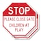Signmission Stop Please Close Gate Children at, 6 inch X 6 inch, Plastic Sign, 2PK OC-P-2PACK-6-270 - alternate 1