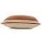 Homeroots 16" X 24" Cinnamon And Natural Striped Cotton Lumbar Throw Pillow With Texture 549451 - alternate 4