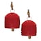 Homeroots Set of Four Red And Natural Holiday Bell Shaped Ornaments, 4PK 633376 - alternate 6