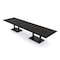 Skutchi Designs Rectangle Conference Table With Power, 48 in W, 168 in L, Black HAR-REC-48X168-DOU.BK-U999ST19-EBLK - alternate 1