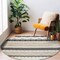World Rug Gallery Contemporary Boho Indoor/Outdoor Area Rug 8 ft Round Gray 5559GRAY8RND - alternate 3