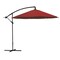 Pure Garden 10-Foot Offset Patio Umbrella with Square Base, Red 50-102-RB - alternate 1