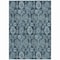 Homeroots 10' X 14' Teal Blue And Sky Blue Damask Washable Indoor Outdoor Area Rug 588201 - alternate 5