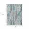 Homeroots 9' X 12' Teal Blue And Gray Striped Washable Indoor Outdoor Area Rug 617702 - alternate 6