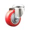 Service Caster 3.5 Inch 316SS Red Polyurethane Wheel Swivel Bolt Hole Caster SCC-SS316BH20S3514-PPUB-RED - alternate 1