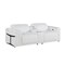 Homeroots 86in White and Black Italian Leather Power Reclining Loveseat With Storage 720531 - alternate 8