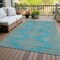 Homeroots 9' X 12' Teal Blue And Pink Geometric Washable Indoor Outdoor Area Rug 598792 - alternate 8