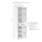 Crosley Seaside Tall Linen Storage Cabinet CF7019-BK - alternate 7