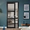 Sartodoors Slab Barn Door Panel, Lucia 2555 Matte Black with Clear Glass, Sturdy Finished Doors, Pocket Clos LUCIA2555S-BLK-42 - alternate 3