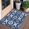 Homeroots 3' X 5' Navy Blue And Ivory Medallion Washable Indoor Outdoor Area Rug 589626 - alternate 1