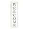 Homeroots 39" X 11" White and Black Welcome Metal Wall Decor 489596 - alternate 1