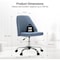 Yssoa Simple Deluxe Armless Office Desk Chair, Modern Cute Swivel Vanity Chair Comfy Home Office Chairs w 3A88HKCHAIROFFICEBLU01 - alternate 5