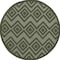 Homeroots 4' Dark Green And Light Green Round Geometric Indoor Outdoor Area Rug 573905 - alternate 1