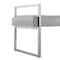 Homeroots 21" Gray and Silver Upholstered Faux Leather Bench 530652 - alternate 7