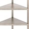 Homeroots 75" Gray Solid Wood Five Tier Corner Bookcase 399765 - alternate 5