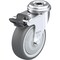 Blickle Kingpin Swivel Caster, PU, 3", Brake LRA-PATH 75KF-FI - alternate 1
