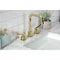 Kingston Brass Widespread Bathroom Faucet with Push Pop-Up Drain, Polished Brass KS1452TKL - alternate 4