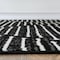 World Rug Gallery Boho Stripe Design Runner Rug 2 ft x 7 ft Black 3019BLACK2X7 - alternate 6