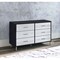 Homeroots 47" Black Silver and Gold Faux Croc Design Six Drawer Double Dresser 486520 - alternate 6