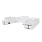 Homeroots White Italian Leather Power Reclining U Shaped Ten Piece Corner Sectional With Console 634687 - alternate 7