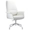 Leisuremod Summit Office Chair in Faux Leather and Aluminum Frame with Adjustable Height and Swivel, White SGO21WL - alternate 3