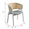 Leisuremod Ervilla Dining Arm Chair with Leather Seat and White Steel Base in Black ECW-20GR-L - alternate 7