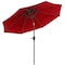 Pure Garden 10-Foot Outdoor Tilting Patio Umbrella, Red 50-100-R - alternate 4