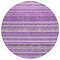 Homeroots 8' Purple Eggplant And Lilac Round Striped Washable Indoor Outdoor Area Rug 577795 - alternate 3
