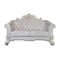 Homeroots 66in Two Tone Ivory And Pearl Velvet Loveseat and Toss Pillows 515714 - alternate 1