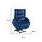 Homeroots 38" Blue Tufted Velvet Heated Massage Lift Assist Recliner With USB 718903 - alternate 9