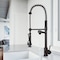 Vigo Zurich Single Handle Pull-Down Sprayer Kitchen Faucet in Matte Black VG02007MB - alternate 7
