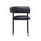Manhattan Comfort Onda Metal Vegan Leather Dining Chair in Black DC1608-3 - alternate 5