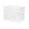 Martha Stewart Brody Clear Plastic Storage Organizer Bins W/ White Engineered Wood Lid, 3 Pack Medium, 7.5in x 3in BE-PB4516-3WD-CL-WH-MS - alternate 1