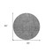 Homeroots 8' Gray And Charcoal Round Southwestern Washable Indoor Outdoor Area Rug 587064 - alternate 6