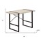 Homeroots 49" Taupe and Black Computer Desk 489870 - alternate 6