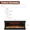 Edendirect 72 in. 5120BTU Wall Mount Electric Fireplace, 750W/1500W, Heat 400 sq. ft, Blower Heat, Remote ZR-TS72ZS-BOX - alternate 7