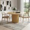 Homeroots 52" Brown Solid Wood Pedestal Base Round Top Dining Table 721001 - alternate 5