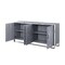 Homeroots 71" Ash Gray And Chrome Sideboard with Four Doors 545587 - alternate 8