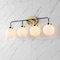 Jonathan Y Caleb 30.75" 4-Light Contemporary Transitional Iron/Glass LED Vanity Light, Brass Gold/Black JYL9554B - alternate 8
