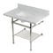Kingston Brass 36-Inch Carrara Marble Console Sink with Brass Legs and Shelf, 8-Inch, 3-Hole KVPB3630MBSQB6 - alternate 1