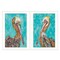 Homeroots Set Of Two Pelicans White Framed Print Wall Art, 2PK 405864 - alternate 1