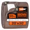 Tarpex Ultra Heavy Duty Tarp, 20 ft x 30 ft, 20 Mil, Brown/White, Polyethylene UHD-TA-2030 - alternate 1