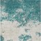Homeroots 8' X 10' Teal Blue Ivory And Gray Abstract Washable Indoor Outdoor Area Rug 599523 - alternate 7