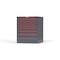 Strong Hold 8 drawer cabinet - (5x 2ft, 1x 3ft, 1x 4ft, 1x 5ft) - Red accents - Keyed Alike S3036-PPAAS-0801DS - alternate 3