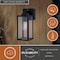Vaxcel Lombard 1 Light Dusk to Dawn Black Outdoor Wall Lantern, Integrated GFCI Outlet T0786 - alternate 7
