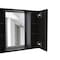 Homeroots 24" Black Wood Floating Single Door Bathroom Vanity And Medicine Cabinet With Mirror 543579 - alternate 4