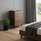 Homeroots 30" Walnut Solid Wood Five Drawer Chest 473064 - alternate 5