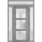 Vdomdoors Front Exterior Prehung FiberGlass Door Frosted Glass / Manux 8552 Grey Ash / Office Commercial and MANUX8552EXD-SS-W36 x H80-Left-hand Inswing - alternate 3
