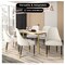 Leisuremod Allure Modern Dining Chair In White and Oak Wood Legs, 2PK AC49W2 - alternate 8